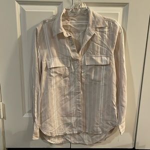 Aritzia Tops Babaton Utility Shirt 
Color: Tan/White | Size: Xs